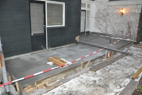 Storten van de fundering