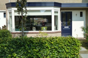 Erker met schuine hoeken