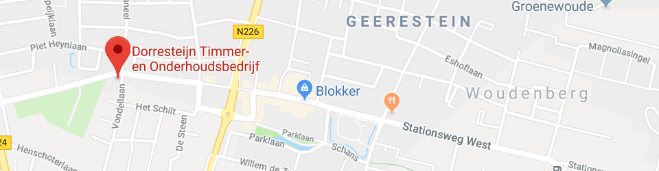 Kaart Dorresteijn Onderhoudsbedrijf